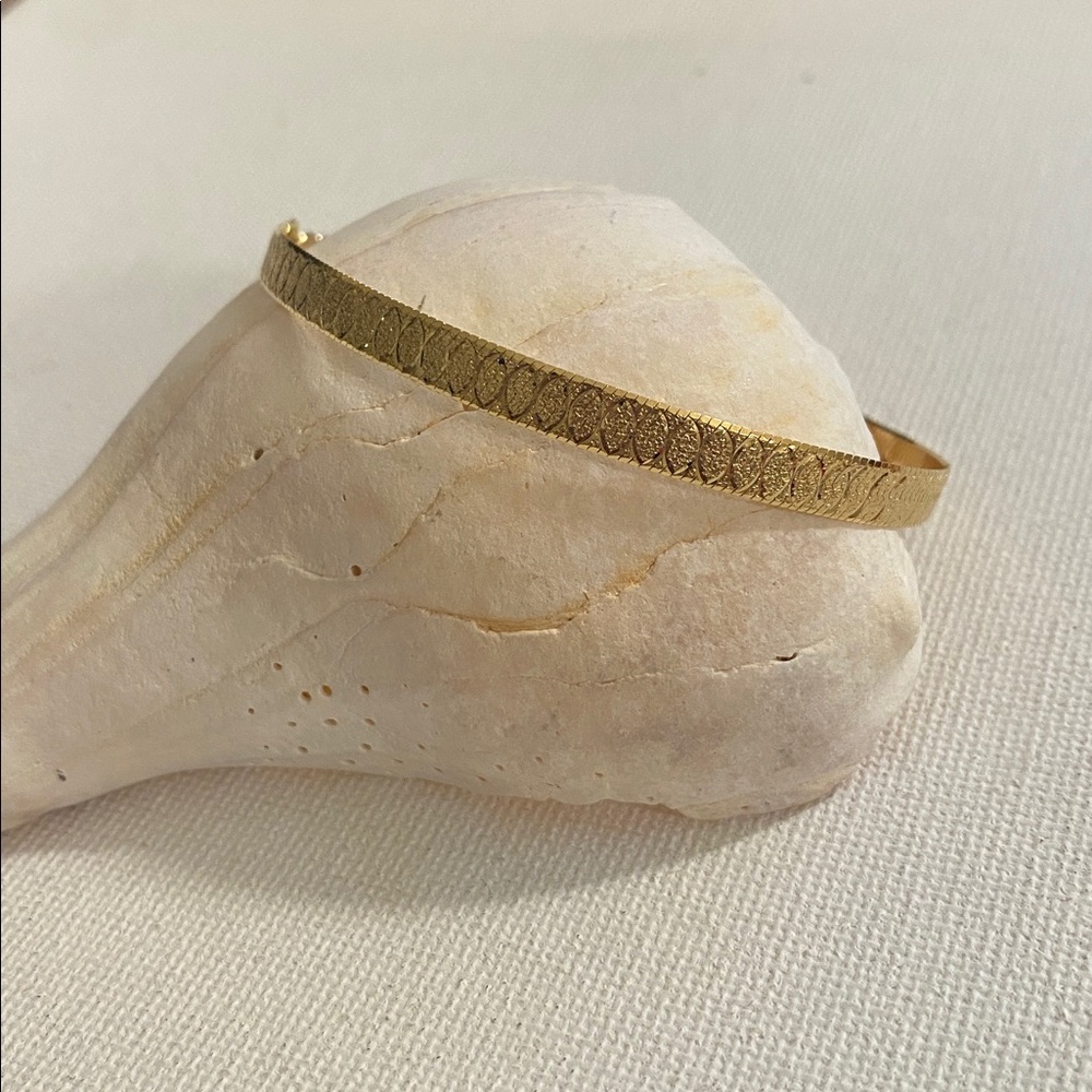 Gold overlay sterling silver bracelet 7”